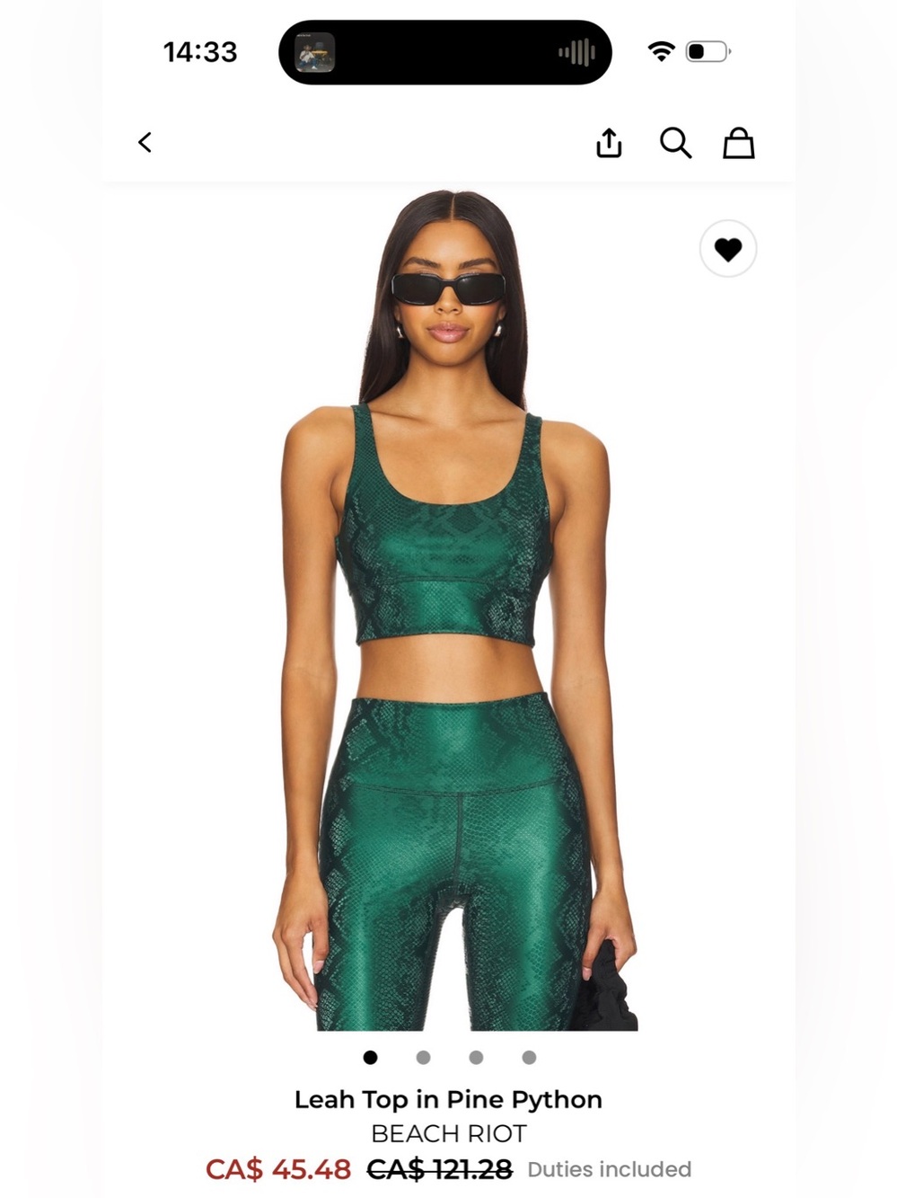Beach Riot Python Green Snake-Print top REVOLVE